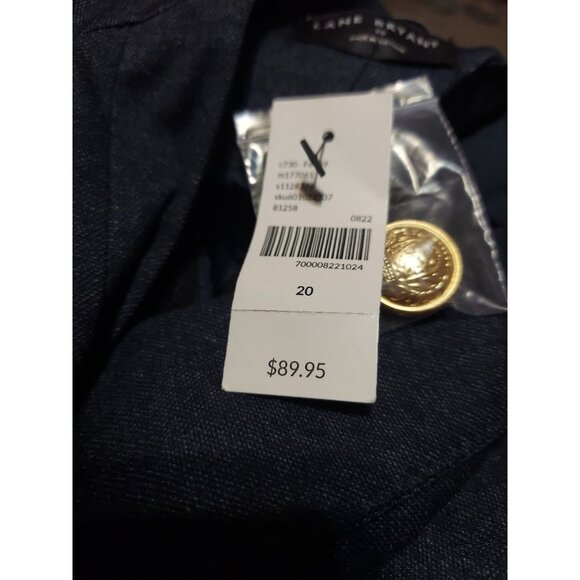 Lane Bryant The Bryant Blue Blazer With Gold Buttons NWT Size 20 Plus Size - Picture 7 of 9
